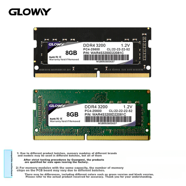 Модуль пам'яті для ноутбука Gloway 8 ГБ DDR4 3200, Zhanjiang Piao, преміум-чіпи, CL22, оновлення аксесуарів для комп'ютерів зі штучним інтелектом - изображение 8