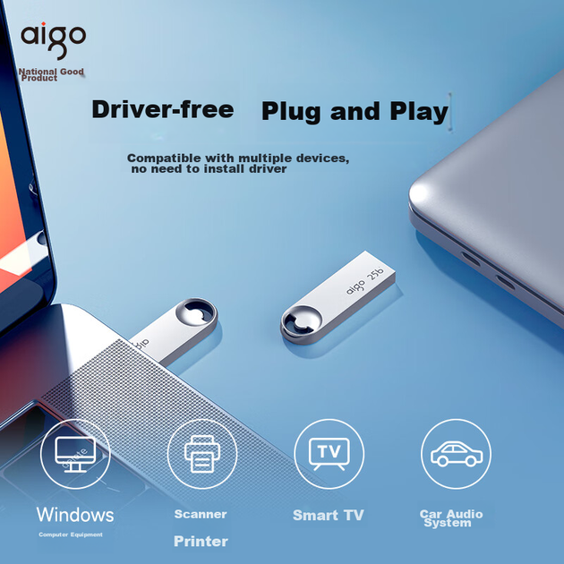 Флеш-накопичувач Aigo 32 ГБ USB 3.2, високошвидкісний водонепроникний металевий USB-накопичувач із функцією читання/запису, U312 для навчання, офісу, використання в автомобілі, універсальний портативний накопичувач - зображення 9