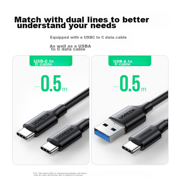 Портативный корпус для жесткого диска UGREEN Type-C, внешний корпус для 2,5-дюймового жесткого диска с интерфейсом USB 3.1, совместимый с ноутбуками и настольными компьютерами, для твердотельных накопителей SATA и механических жестких дисков. - зображення 5