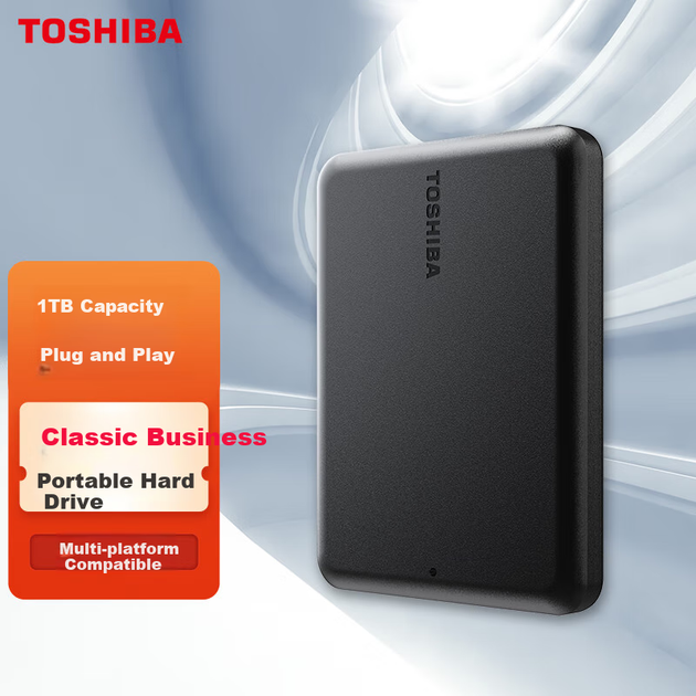 Портативный жесткий диск TOSHIBA 1 ТБ, механический, USB 3.2 Gen 1, 2,5 дюйма, совместим с Mac, тонкий и портативный, надежный и долговечный. - Фото 4 Портативный жесткий диск TOSHIBA 1 ТБ, механический, USB 3.2 Gen 1, 2,5 дюйма, совместим с Mac, тонкий и портативный, надежный и долговечный. - изображение 4