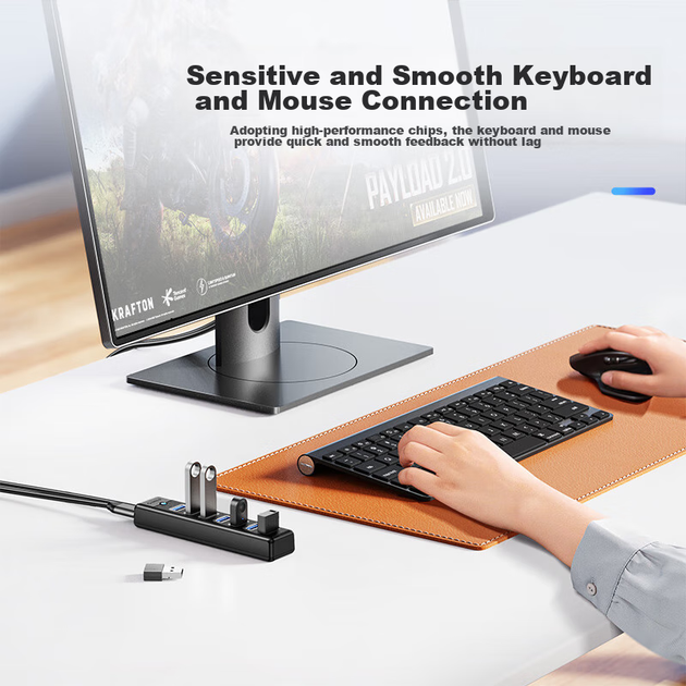 USB-концентратор ORICO USB 3.0, 7-портовая док-станция расширения, многоинтерфейсный преобразователь, независимый источник питания, совместим с ноутбуками и настольными компьютерами, подходит для Lenovo и Huawei, PW7U-U3 - изображение 7