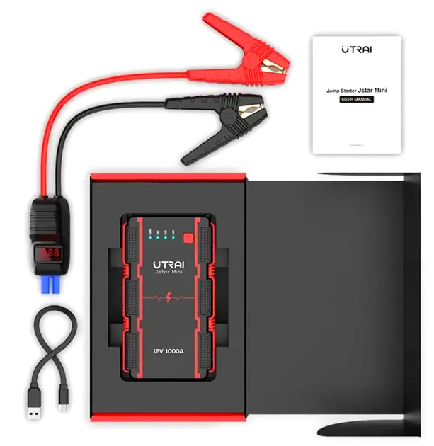 Пусковий автомобільний пристрій Jump Starter Utrai Jstar Mini 13000 мА·год 1000A з функцією заряджання - зображення 4