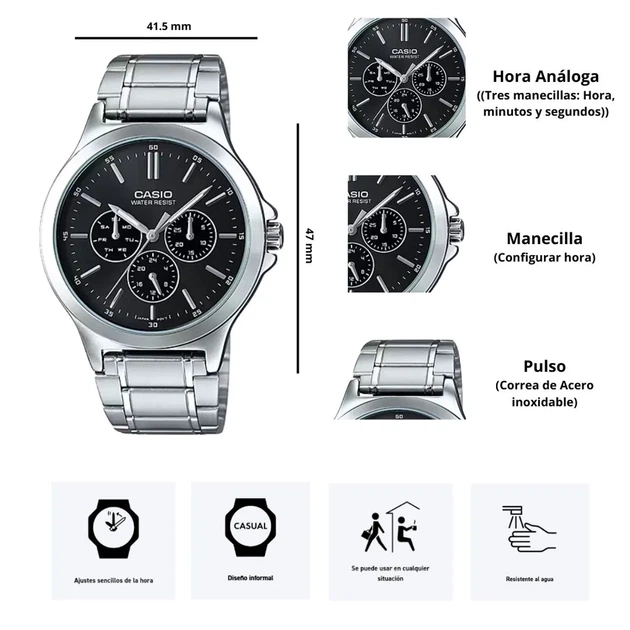 Наручний годинник CASIO MTP-V300D-1AUDF - изображение 6