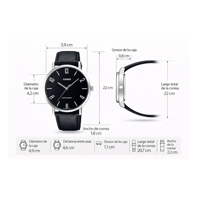Наручний годинник CASIO MTP-VT01L-1B2UDF - изображение 6