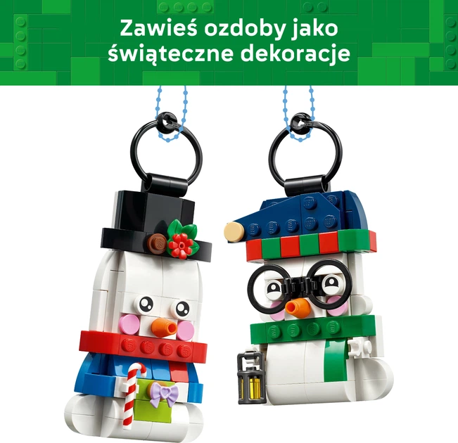 Конструктор LEGO Прикраси зі сніговиком 168 деталей (40812) - Фото 7 Конструктор LEGO Прикраси зі сніговиком 168 деталей (40812) - зображення 7