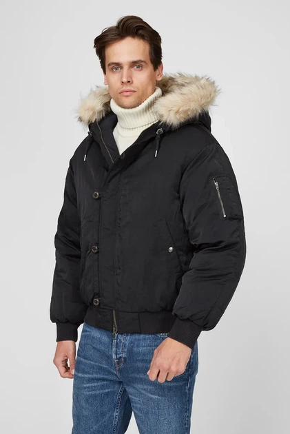 Чоловіча чорна куртка Gant XL 7006176 - Фото 3 Чоловіча чорна куртка Gant XL 7006176 - зображення 3