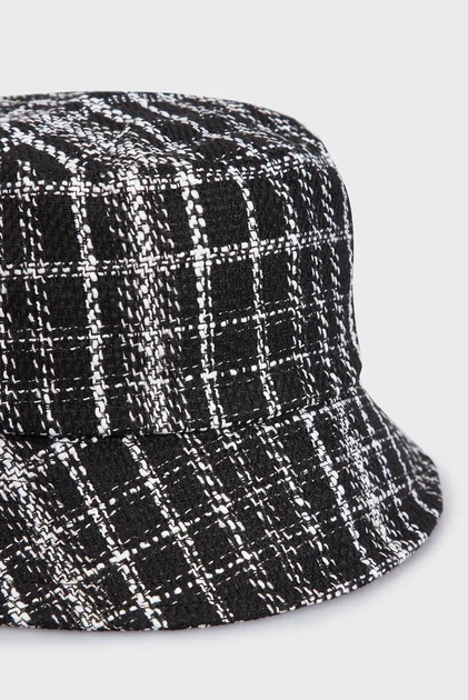Жіноча чорна твідова картата панама Gant L/XL 4900057 - Фото 4 Жіноча чорна твідова картата панама Gant L/XL 4900057 - изображение 4
