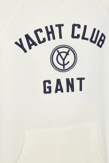 Чоловіче біле худі YACHT HOODIE RAGLAN Gant XXL 2007045 - изображение 5