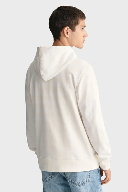 Чоловіче біле худі PRINTED GRAPHIC Gant S 2003244 - изображение 3