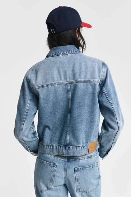 Жіноча синя джинсова куртка DENIM JACKET Gant XS 4700367 - Фото 3 Жіноча синя джинсова куртка DENIM JACKET Gant XS 4700367 - изображение 3