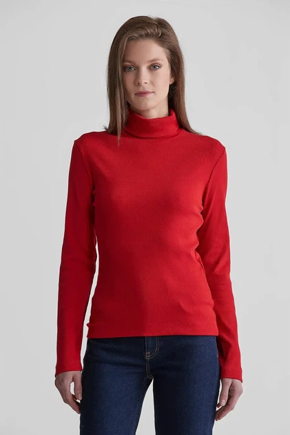 Жіночий червоний гольф SLIM RIB Gant S 4200764 - Фото 1 Жіночий червоний гольф SLIM RIB Gant S 4200764 - зображення 1