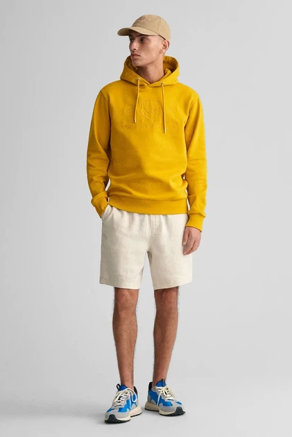 Чоловіче жовте худі REG TONAL SHIELD Gant XXL 2037020 - изображение 2