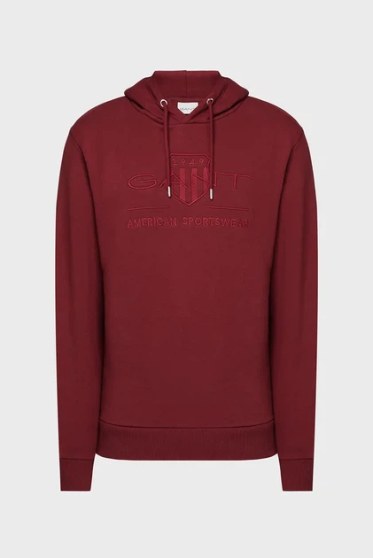 Чоловіче бордове худі TONAL ARCHIVE SHIELD Gant XXL 2037020 - изображение 7