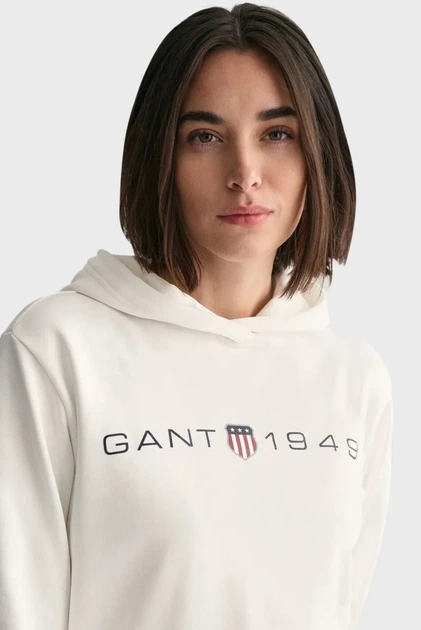 Жіноче біле худі REG PRINTED GRAPHIC Gant XS 4200756 - зображення 4