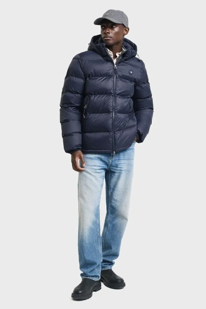 Чоловіча темно-синя куртка ACTIVE CLOUD JACKET Gant S 7006452 - Фото 2 Чоловіча темно-синя куртка ACTIVE CLOUD JACKET Gant S 7006452 - изображение 2