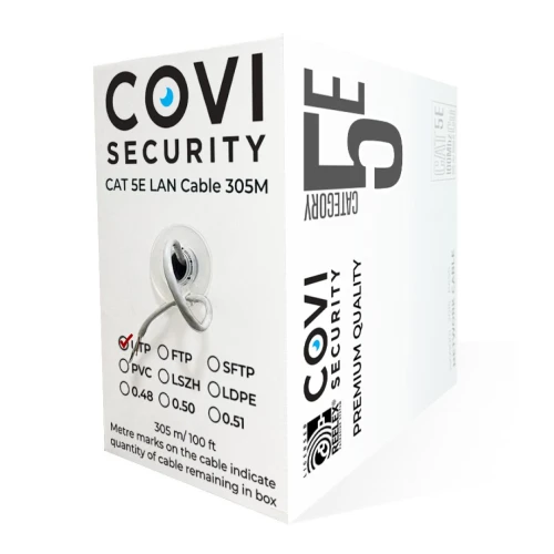 Кабель витая пара Covi Security UTP 4*2*0.5-CU кат.5е (UTP медь внутренняя) бухта 305 м - изображение 2