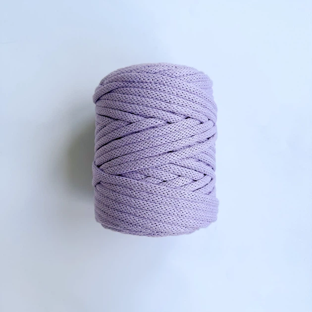 Шнур плетений YarnArt macrame cord 5 мм с сердечником для макраме фіалка (№765) - изображение 5