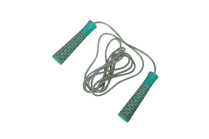 Скакалка Active Point ПВХ 2,75 м Серо-Мятная - изображение 5