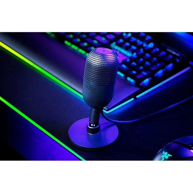 Микрофон Razer Seiren V3 Mini USB конденсаторный для стриминга, Tap-to-Mute, суперкардиоидный, чёрный - изображение 7