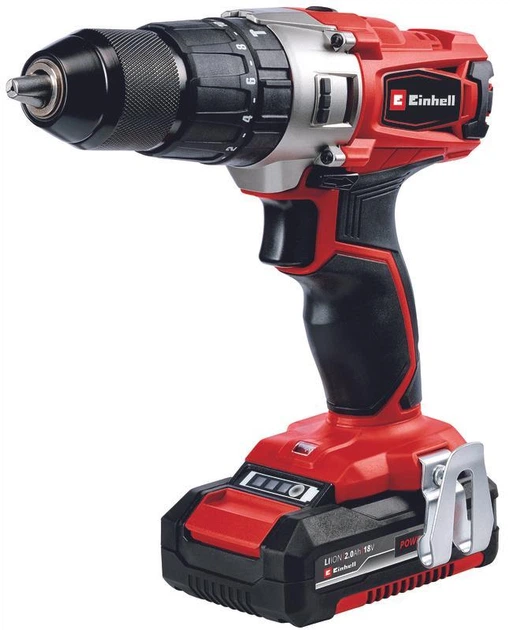 Дриль-шурупокрут акумуляторний Einhell TE-CD 18/2 Li-i + 64 (2 × 2.0 Агод) 4514221 (4006825662801) - зображення 2