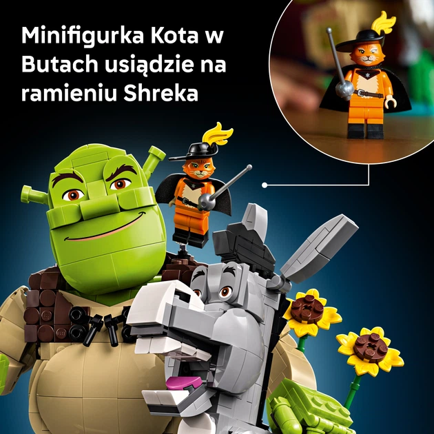 Zestaw klocków LEGO Shrek, Osioł i Kot w butach 1403 elementy (72423) - obraz 6