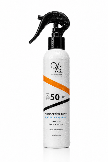 Сонцезахисний mist-спрей для обличчя та тіла SPF 50+ водостійкий QS Professional 200 мл - зображення 2