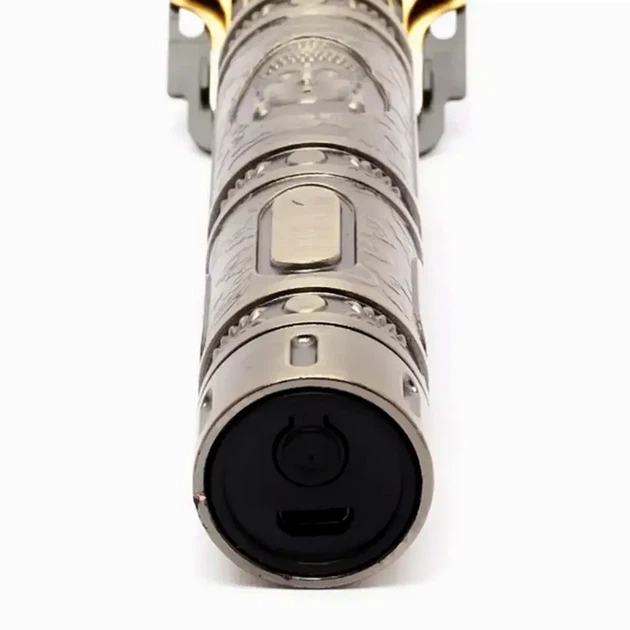 Триммер для стрижки волос аккумуляторный 5 Вт с USB 4 насадки нержавеющая сталь RAF R434 цвет хром - изображение 5