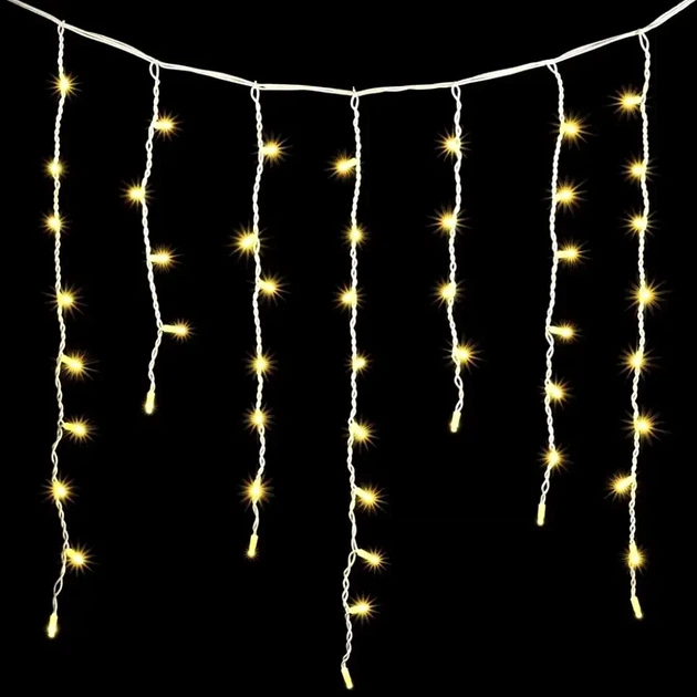 Гірлянда Бахрома від мережі, 12 м, 200 LED, Теплий білий - Фото 4 Гірлянда Бахрома від мережі, 12 м, 200 LED, Теплий білий - зображення 4
