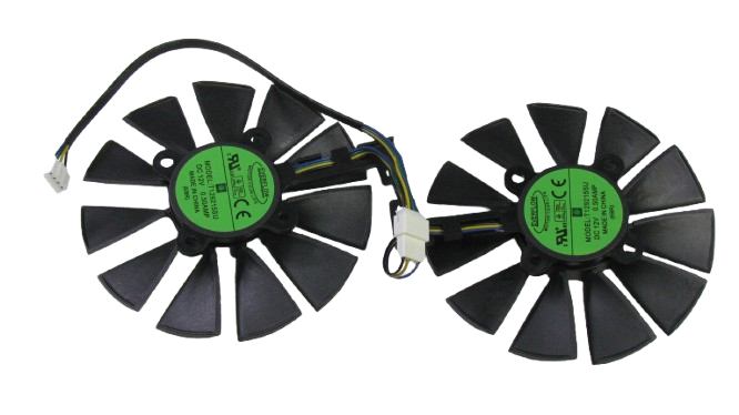 Вентилятор (кулер) Everflow 35954 для відеокарт Asus Expedition комплект 2шт (T129215SU) - Фото 2 Вентилятор (кулер) Everflow 35954 для відеокарт Asus Expedition комплект 2шт (T129215SU) - изображение 2