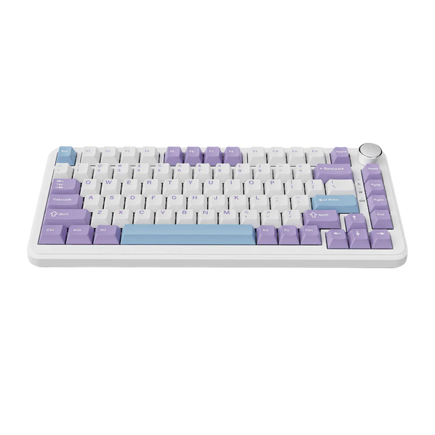 Клавіатура Ajazz AK820 Max RGB White Purple - зображення 3