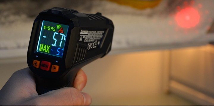 Пирометр IR01C (IR: -50 ... +550 °C; 0-100% - измерение влажности) D:S: 12:1; EMS: 0.10-1.00 Mestek (mdr_0699) - изображение 5