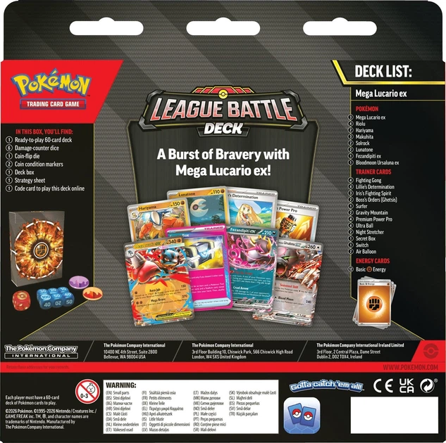 Zestaw kart Pokemon Pokemon TCG: 2026 Q2 League Battle Deck (196214135079) - Zdjęcie 2 Zestaw kart Pokemon Pokemon TCG: 2026 Q2 League Battle Deck (196214135079) - obraz 2