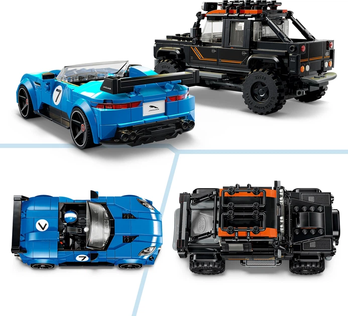 Конструктор LEGO Speed Champions Jaguar Project 7 та Land Rover Defender 740 деталей (77264) - Фото 3 Конструктор LEGO Speed Champions Jaguar Project 7 та Land Rover Defender 740 деталей (77264) - зображення 3