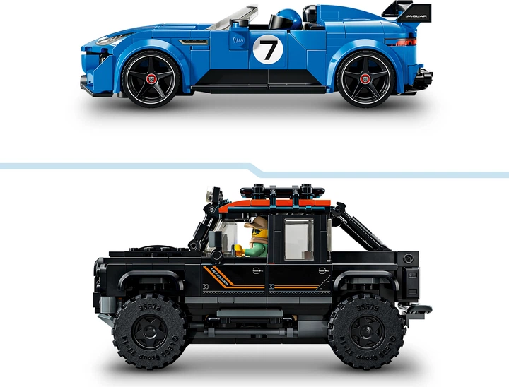 Конструктор LEGO Speed Champions Jaguar Project 7 та Land Rover Defender 740 деталей (77264) - Фото 4 Конструктор LEGO Speed Champions Jaguar Project 7 та Land Rover Defender 740 деталей (77264) - зображення 4