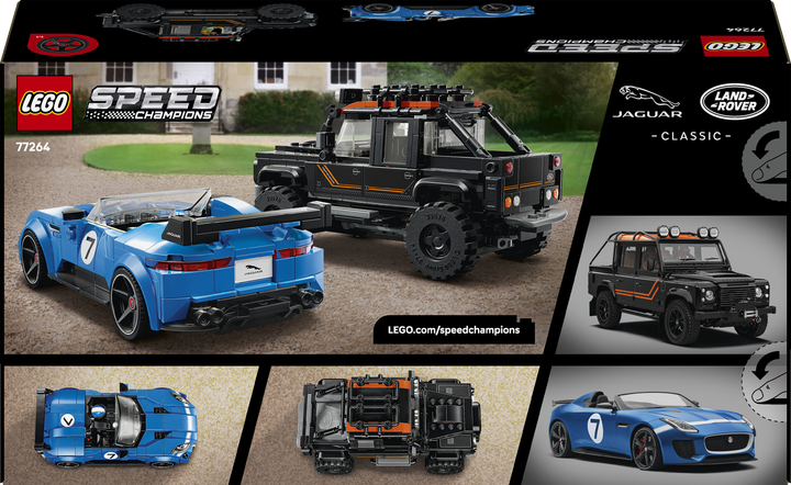 Конструктор LEGO Speed Champions Jaguar Project 7 та Land Rover Defender 740 деталей (77264) - Фото 9 Конструктор LEGO Speed Champions Jaguar Project 7 та Land Rover Defender 740 деталей (77264) - зображення 9