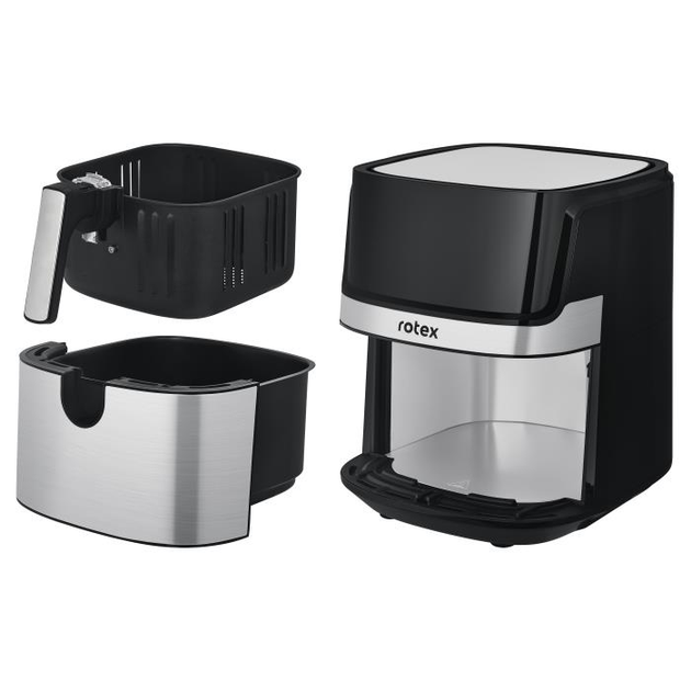 Мультипіч ROTEX MultiFry 1700Вт 6.5л аерофритюрниця без олії сенсорна з LED дисплеєм та 8 програмами - зображення 3