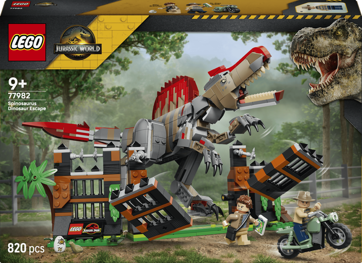 Конструктор LEGO Jurassic World Втеча спинозавра 820 деталей (77982) - Фото 1 Конструктор LEGO Jurassic World Втеча спинозавра 820 деталей (77982) - зображення 1