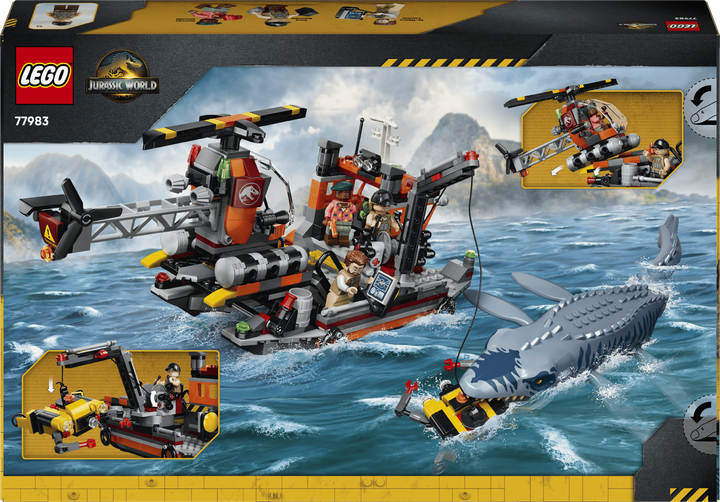 Конструктор LEGO Jurassic World Напад мозазавра на човен 703 деталі (77983) - Фото 9 Конструктор LEGO Jurassic World Напад мозазавра на човен 703 деталі (77983) - зображення 9