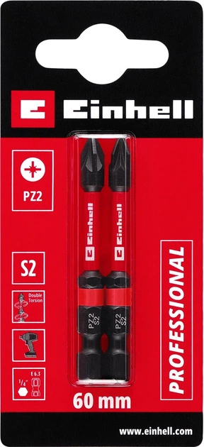 Zestaw bitów skrętnych Einhell PZ2 2 szt (49132140) - Zdjęcie 1 Zestaw bitów skrętnych Einhell PZ2 2 szt (49132140) - obraz 1
