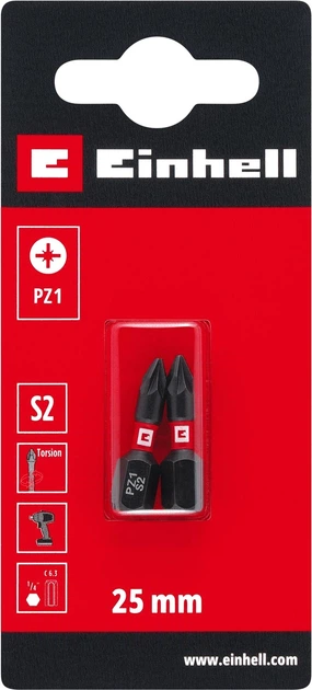 Zestaw bitów skrętnych Einhell PZ1 S2 2 szt (49131040) - Zdjęcie 1 Zestaw bitów skrętnych Einhell PZ1 S2 2 szt (49131040) - obraz 1