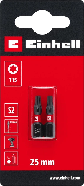 Zestaw bitów podwójnie skrętnych Einhell T15 S2 2 szt (49131080) - Zdjęcie 1 Zestaw bitów podwójnie skrętnych Einhell T15 S2 2 szt (49131080) - obraz 1