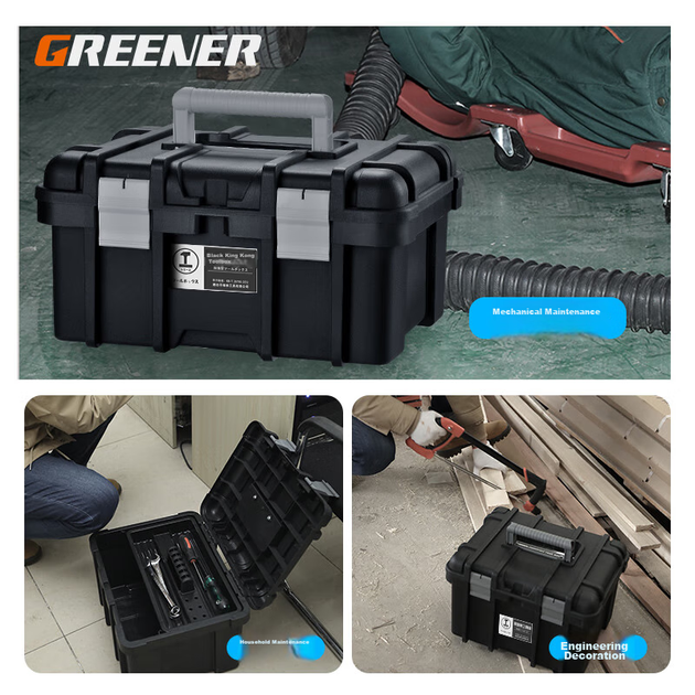 Універсальний металевий ящик для інструментів GREENER висотою 23 дюйми, промисловий ящик для зберігання побутових електриків, великий ударний дриль, що лежить плоскою поверхнею - Фото 7 Універсальний металевий ящик для інструментів GREENER висотою 23 дюйми, промисловий ящик для зберігання побутових електриків, великий ударний дриль, що лежить плоскою поверхнею - зображення 7