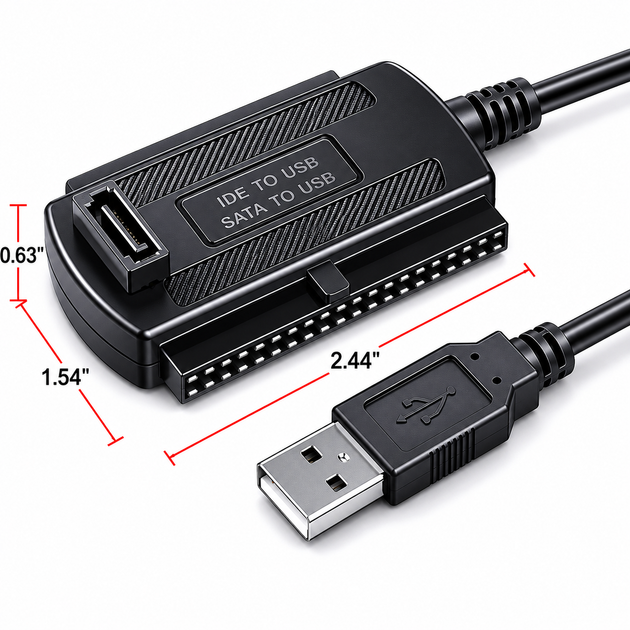 Адаптер USB 2.0 to SATA / IDE для HDD приводів 77338 - изображение 4