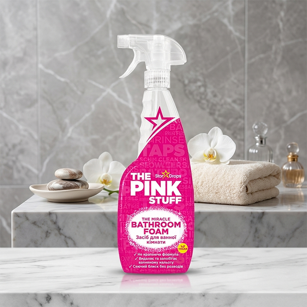 Засіб для чищення ванної кімнати The Pink Stuff Bathroom Foam Cleaner 750 мл - изображение 2