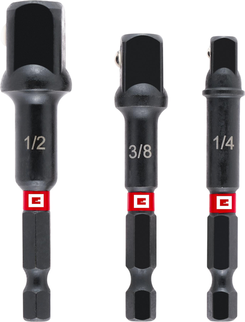 Zestaw adapterów udarowyh Einhell 1/4", 3/8", 1/2" 3 szt 49134215 (4009311342157) - obraz 2