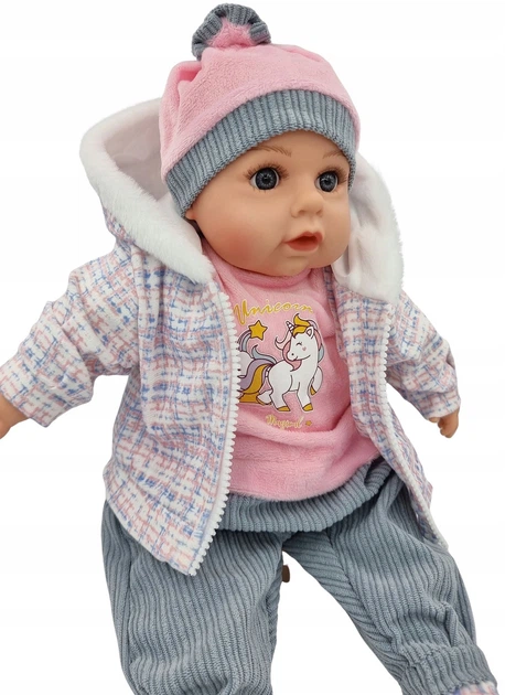 Пупс MarioToys розмовляє та співає польською мовою + пустушка + пляшечка 45 см (568) - зображення 4