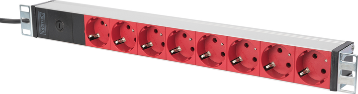 Listwa zasilająca Digitus aluminum outlet strip with pre-fuse, 8 safety outlets, supply IEC C14 plug 2 m (DN-95410-R) - Zdjęcie 1 Listwa zasilająca Digitus aluminum outlet strip with pre-fuse, 8 safety outlets, supply IEC C14 plug 2 m (DN-95410-R) - obraz 1