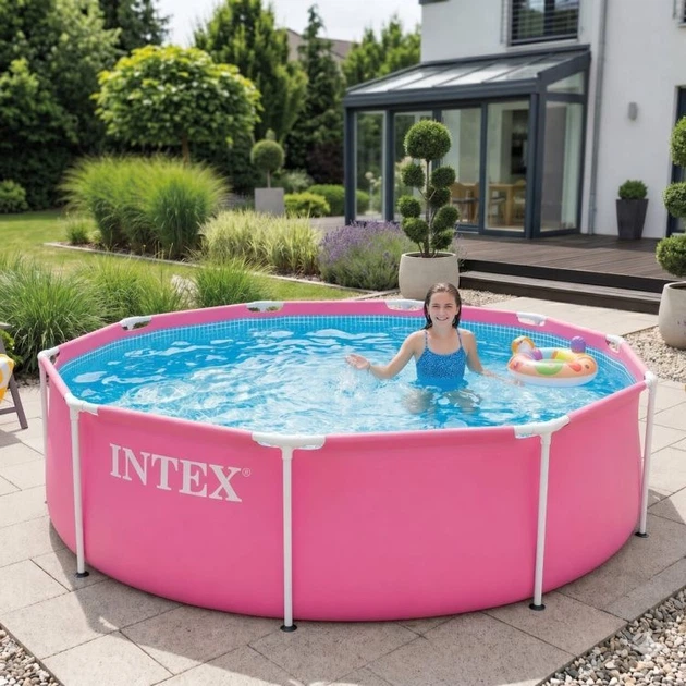 Basen stelażowy Intex okrągły dla dzieci 244 x 76 cm Różowy 28290ND (6941057432113) - Zdjęcie 3 Basen stelażowy Intex okrągły dla dzieci 244 x 76 cm Różowy 28290ND (6941057432113) - obraz 3