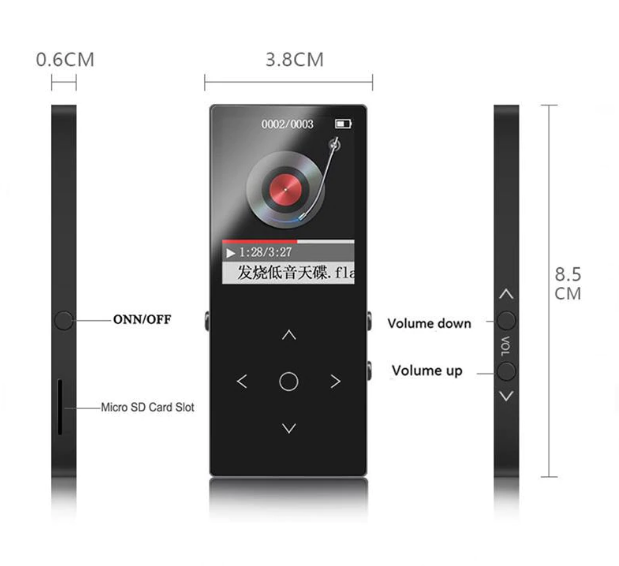 MP3 Плеєр Benjie K8 8Gb black - Фото 4 MP3 Плеєр Benjie K8 8Gb black - зображення 4