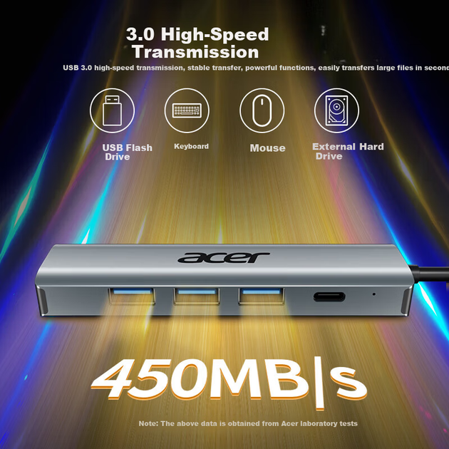 Док-станция Acer USB 3.0 — Gigabit Ethernet с адаптером RJ45 для расширения функциональности ноутбуков и настольных компьютеров. - изображение 7